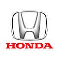 Логотип автомобильного бренда Honda на фоне деталей с разборки
